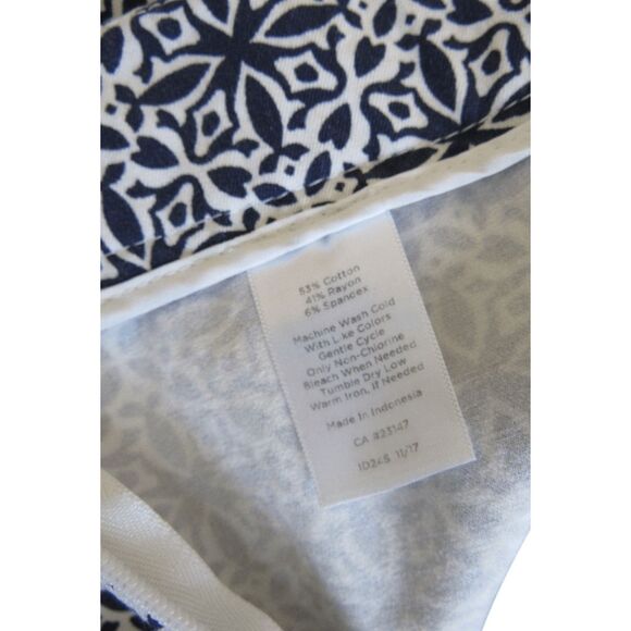 Talbots Crop Pants Sz 2 Navy & White Chatham - Picture 6 of 6